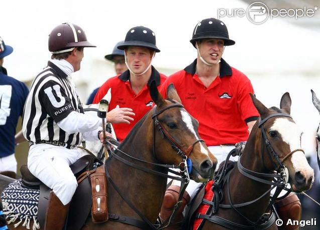 Le prince Harry et le prince William se sont battus côte-à-côte lors d'un match de polo de charité le 6 juin 2009