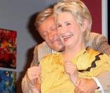Danièle Gilbert et Oliviet Lejeune lors de la générale hier soir de la pièce Presse pipole