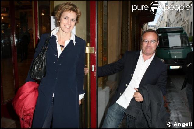 Anne Richard et Fabien Lecoeuvre lors de la générale hier soir de la pièce Presse pipole