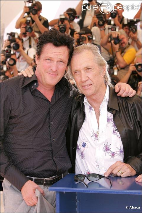 David Carradine et Michael Madden au festival de Cannes 2004 pour Kill Bill 2 