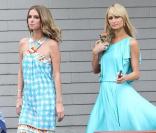 Paris Hilton en compagnie de sa soeur et de sa mère à Los Angeles, le 12 juin 2009