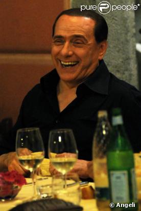 Silvio Berlusconi au restaurant Puny à Portofino (Italie)