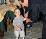 Silvio Berlusconi et son petit-fils Alessandro à un dîner familial, à Portofino
