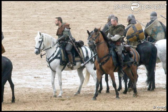 Russell Crowe sur le tournage du nouveau 