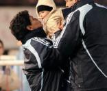 Maradona et son petit fils Benjamin, le 6 juin 2009