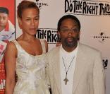 Tonya Lewis Lee et son mari Spike fêtent les 20 ans du film  Do The Right Thing au Directors Guild of America Theatre, à NYC hier