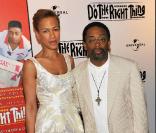 Spike Lee et sa femme fêtent les 20 ans du film  Do The Right Thing au Directors Guild of America Theatre, à NYC hier