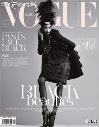 Chanel Iman en couverture de Vogue