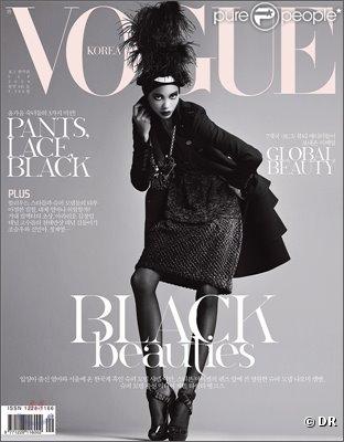 Chanel Iman en couverture de Vogue 
