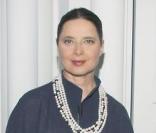 Isabella Rossellini sur le plateau de l'émission Porta a Porta diffusée sur Rai Uno le 5 juillet 2009