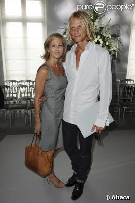 Claire Chazal et Arnaud Lemaire très amoureux au défilé Christian Dior Haute Couture Automne/Hiver 2009-2010, le 6 juillet 2009