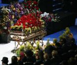 Le cercueil de Michael Jackson au Staples Center, à Los Angeles, le 7 juillet 2009.