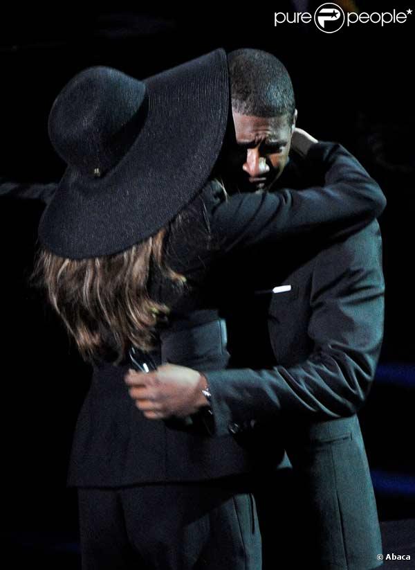 Latoya Jackson et Usher au Staples Center