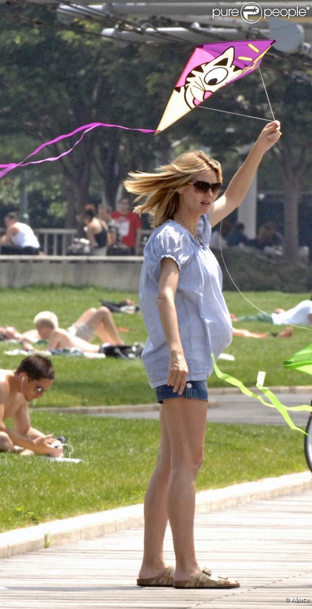 Heidi Klum et ses enfants à New York, hier