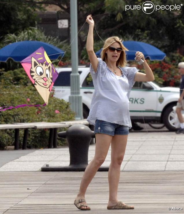 Heidi Klum et ses enfants à New York, hier