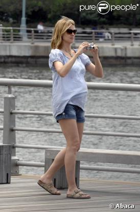 Heidi Klum et ses enfants à New York, hier