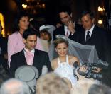 Jeanne-Marie Martin (la fille de Cécilia Attias) et Gurvan Rallon lors de leur mariage en mai 2008