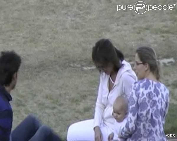Cécilia Attias et son petit-fils Augustin