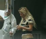 Loana à l'hôpital de La Salpêtrière, Batiment Gaston Cordier aux urgences le 9 juillet. 