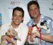 John Tartaglia et Christopher Sieber le 11 juillet 2009 lors de la 11e édition de ''Broadway Barks'' à New York qui lutte pour les animaux dans les refuges