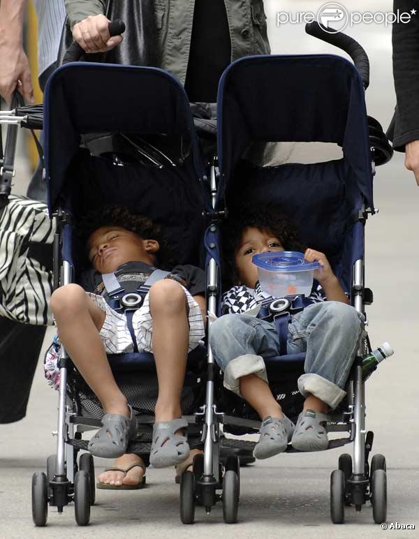 Heidi Klum et ses trois enfants trops mignons, à New York le 11 juillet