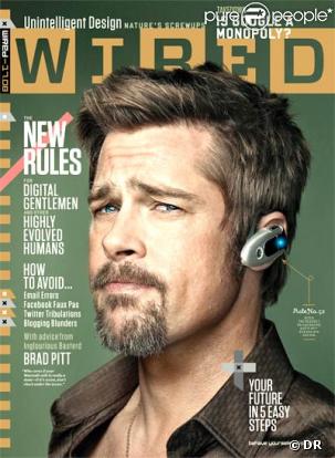 Brad Pitt en couverture de  Wired  