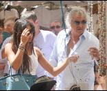 Flavio Briatore et sa femme Elisabetta Gregoraci passent leurs vacances à Saint-Tropez. 18/07/09