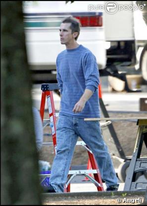 Christian Bale sur le tournage de  The Fighter , à Los Angeles, en juillet 2009 ! 