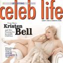 La très jolie Kristen Bell négligemment allongée... tellement glamour en robe de gala !