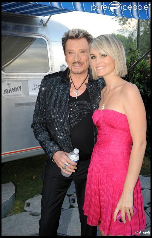 Johnny et Laeticia au concert du chanteur sous la Tour Eiffel ! 14/07/09