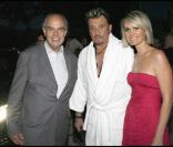 Frédéric Mitterrand, Laeticia et Johnny après le concert du chanteur sous la Tour Eiffel ! 14/07/09