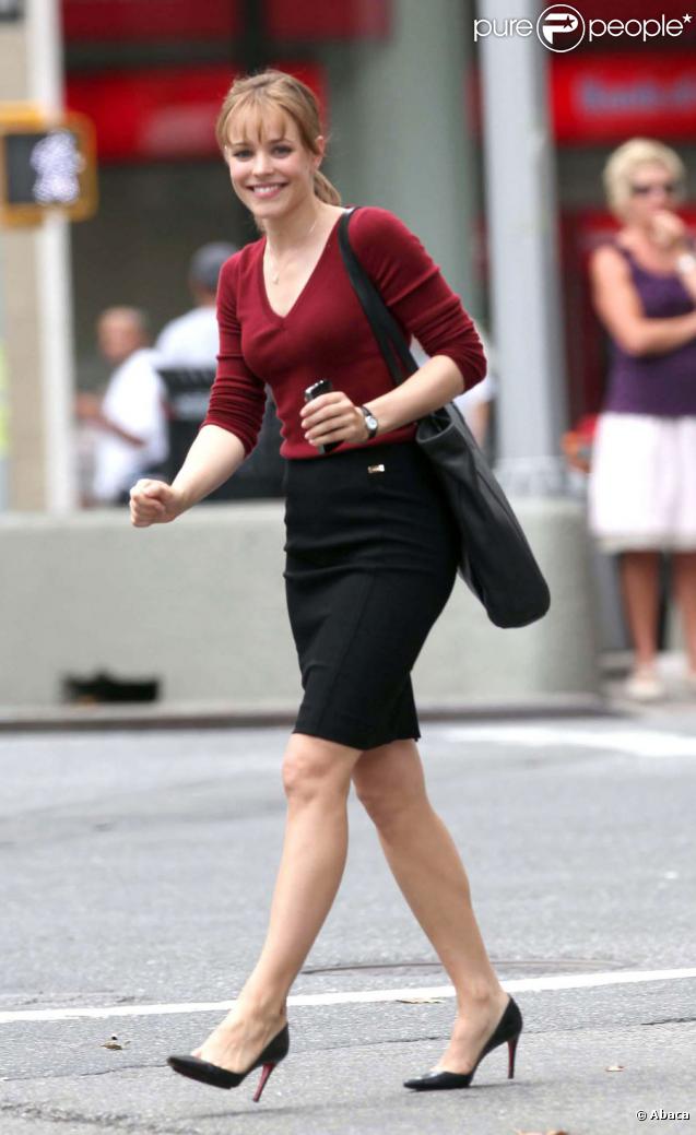 Rachel McAdams à New York sur le tournage de Morning Glory le 26 juillet 2009