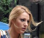 Blake Lively sur le tournage de la série  Gossip Girl .
