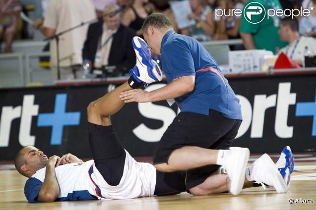 Tony Parker s'était blessé à la cheville lors d'un match amical France-Autriche le 24 juillet dernier.