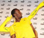 Usain Bolt en conférence de presse à Berlin le 13 août 2009