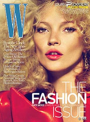 Kate Moss en couverture de W