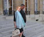 Nathalie Kosciusko-Moziset et Michel Mercier à la sortie du conseil des ministres (Elysée- 25 août 2009)