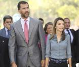 Felipe et Letizia d'Espagne assistent à l'ouverture d'un parc scientifique à Valence (Espagne, 5 septembre 2009)