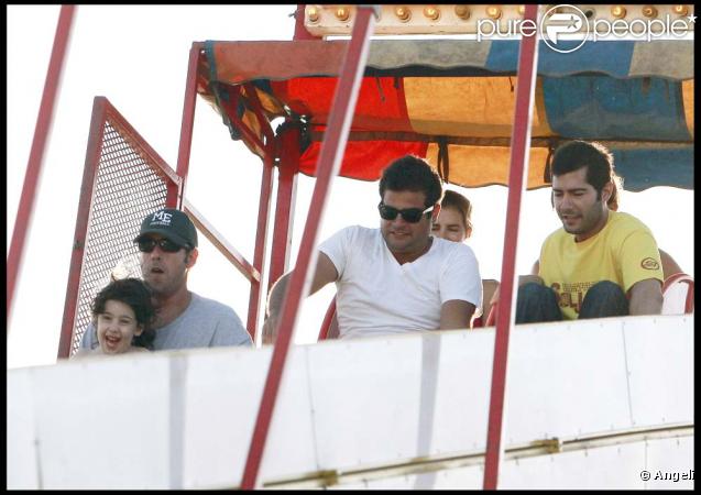 Adam Sandler, sa femme et leur fille Sadie au Chili-Cook Off de Malibu le 6 septembre 2009