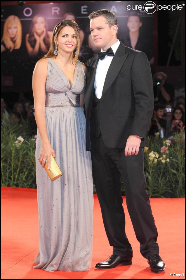 Matt Damon et sa femme Luciana, à l'occasion de la présentation de  The Informant ! , lors de la 66e Mostra de Venise, le 7 septembre 2009 !