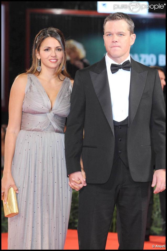 Matt Damon et sa femme Luciana, à l'occasion de la présentation de  The Informant ! , lors de la 66e Mostra de Venise, le 7 septembre 2009 !