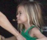 David Arquette rend visite à Courteney Cox avec leur fille Coco sur le tournage de la série Cougar Town le 8 septembre 2009