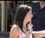 David Arquette rend visite à Courteney Cox avec leur fille Coco sur le tournage de la série Cougar Town le 8 septembre 2009