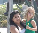 David Arquette rend visite à Courteney Cox avec leur fille Coco sur le tournage de la série Cougar Town le 8 septembre 2009