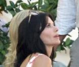 David Arquette rend visite à Courteney Cox avec leur fille Coco sur le tournage de la série Cougar Town le 8 septembre 2009