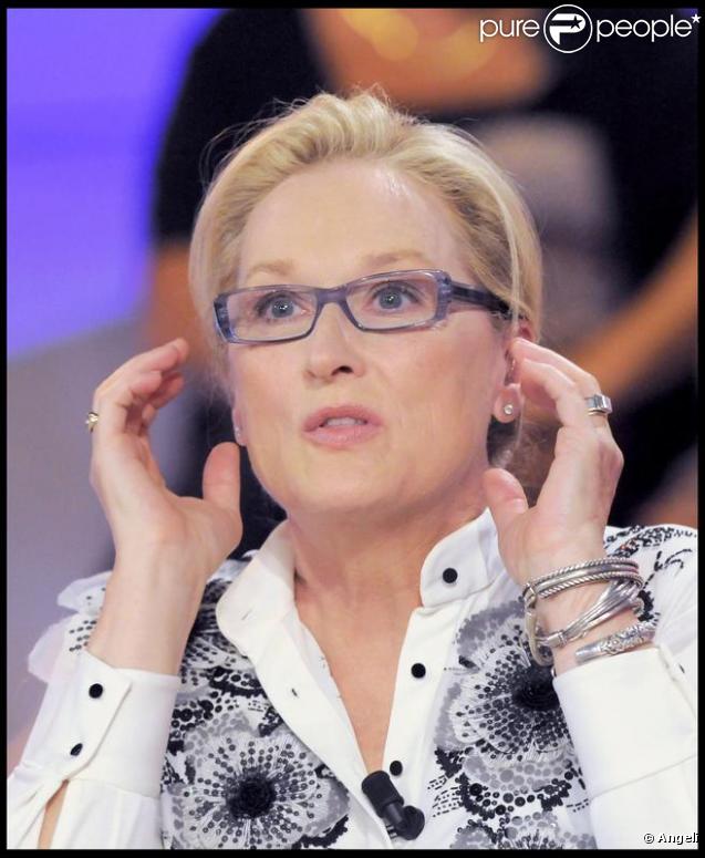 Meryl Streep sur le plateau de Michel Drucker. 09/09/09