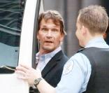 Patrick Swayze après une première chimiothérapie il est de retour sur le tournage de The Beast pour la télévision en juillet 2008