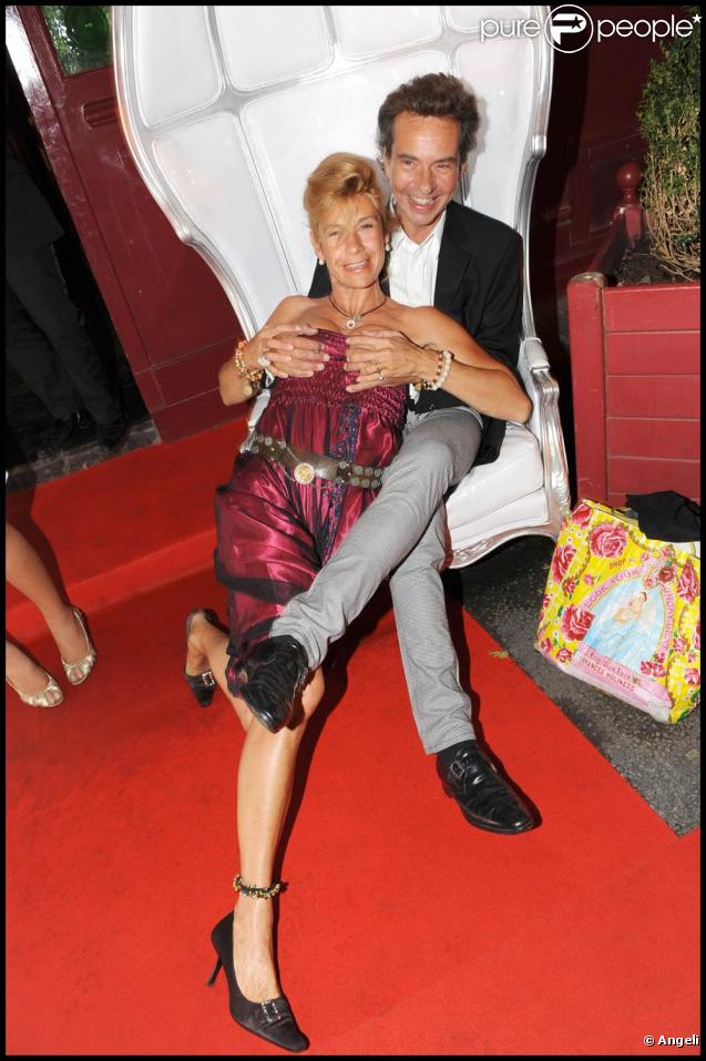 Basile de Koch et Frigide Barjot chez Castel, le 16 septembre 2009, lors de la soirée de la maison Mumm