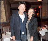 Vanessa Demouy et son mari Philippe Lellouche chez Castel, le 16 septembre 2009, lors de la soirée de la maison Mumm