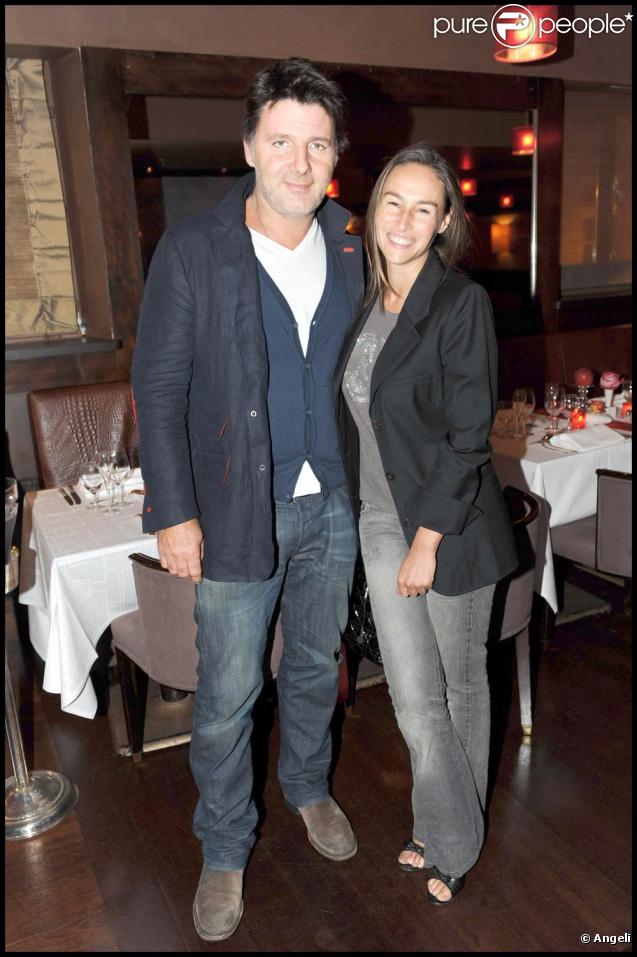 Vanessa Demouy et son mari Philippe Lellouche chez Castel, le 16 septembre 2009, lors de la soirée de la maison Mumm